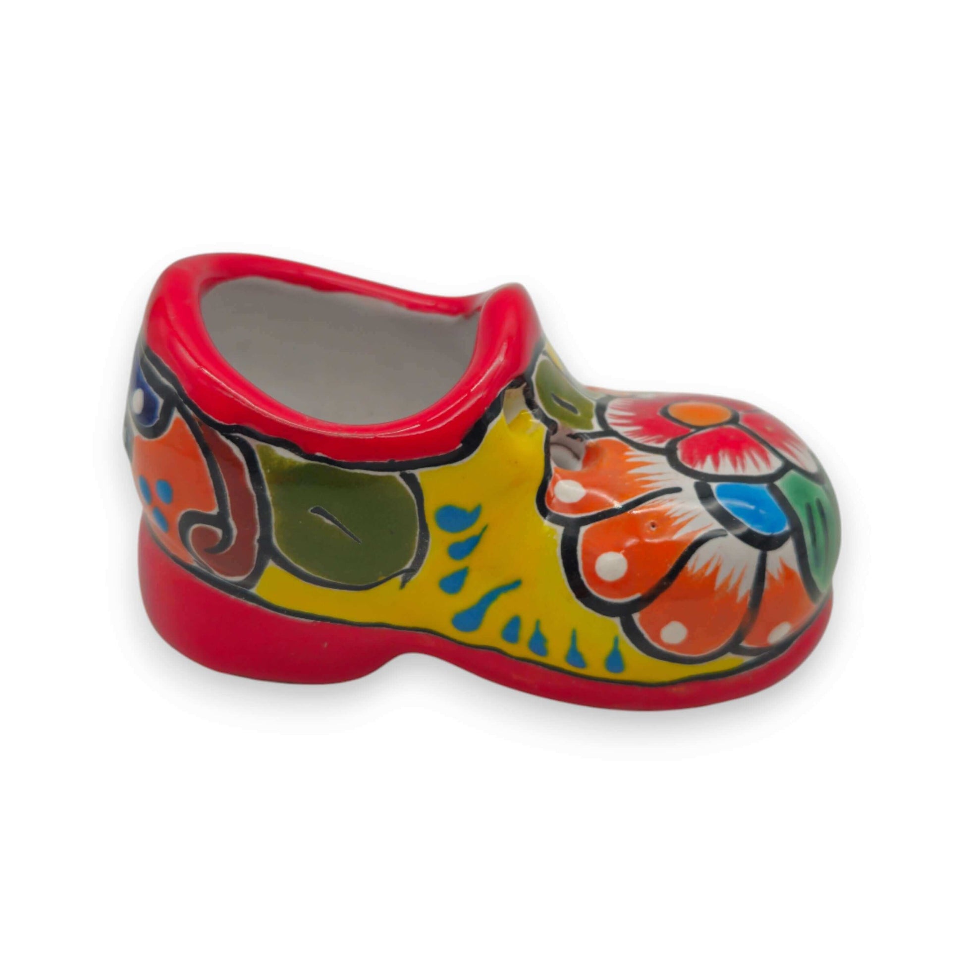 Vibrant Talavera Shoe Planter Handmade Mexican Pottery - - Talavera Planter