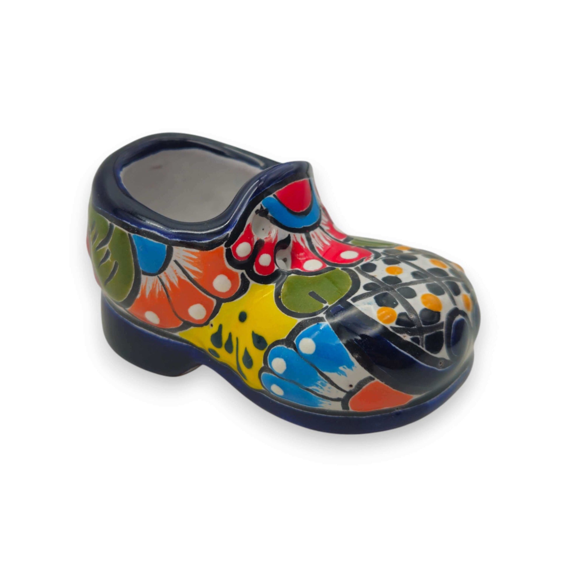 Vibrant Talavera Shoe Planter Handmade Mexican Pottery - - Talavera Planter