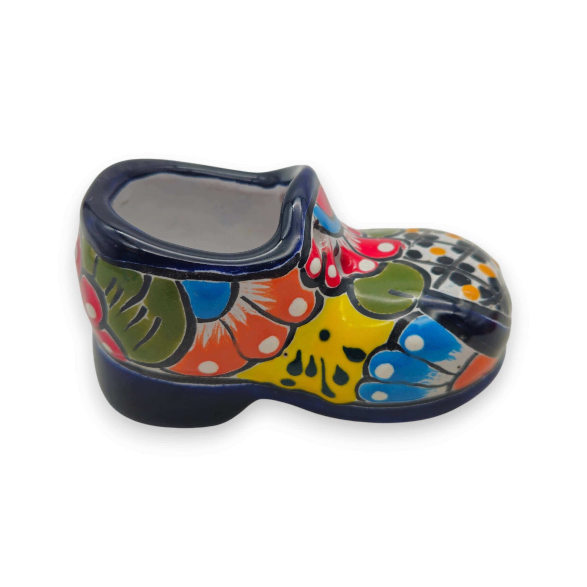 Vibrant Talavera Shoe Planter Handmade Mexican Pottery - - Talavera Planter
