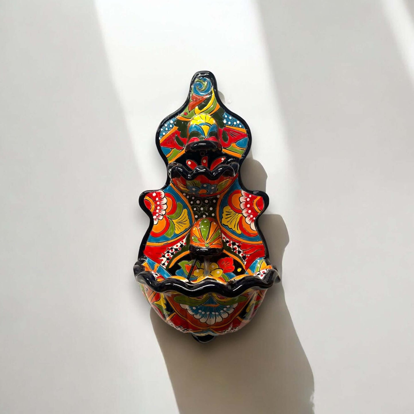 Handmade Mexican Talavera Wall Fountain Authentic Art Decor - - Talavera Fountain