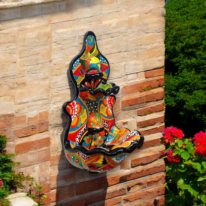 Handmade Mexican Talavera Wall Fountain Authentic Art Decor - - Talavera Fountain