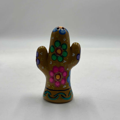Talavera Cactus Salt & Pepper Set Handmade Mexican Pottery - - Mexican Salt & Pepper Shakers