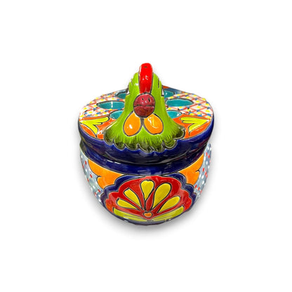 Talavera Chicken Egg Crate Handmade Ceramic Egg Holder - - Talavera Egg Crate
