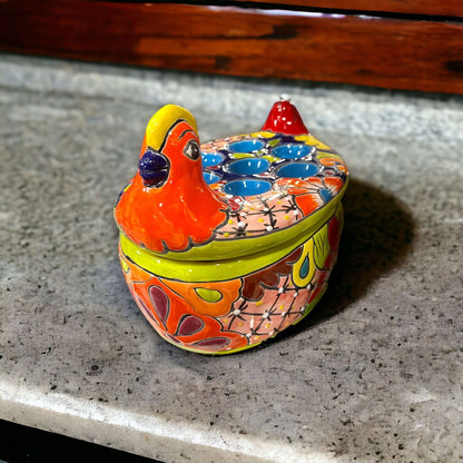 Talavera Chicken Egg Crate Handmade Ceramic Egg Holder - - Talavera Egg Crate