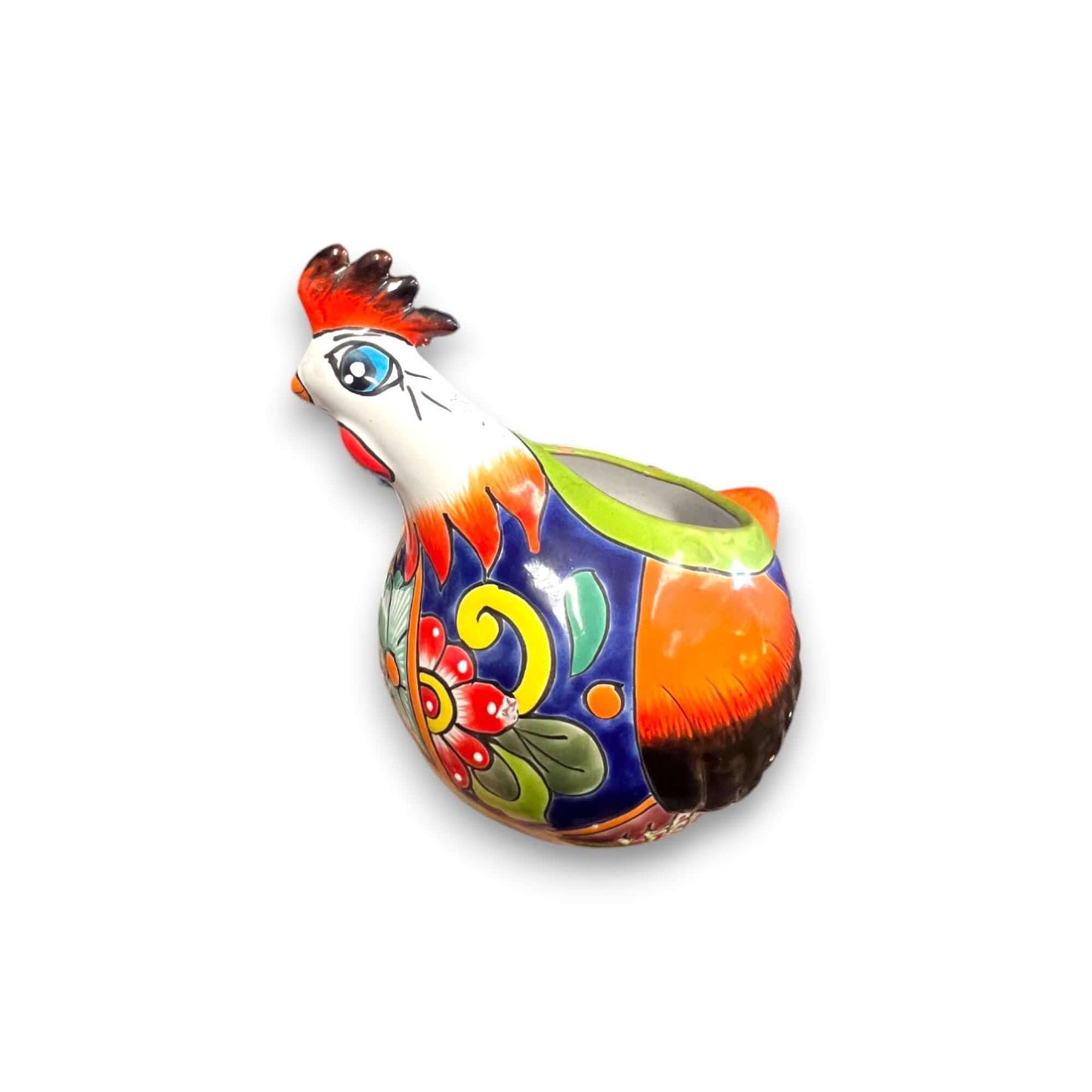 Talavera Chicken Planter Handmade Mexican Ceramic Pot - - Talavera Planter