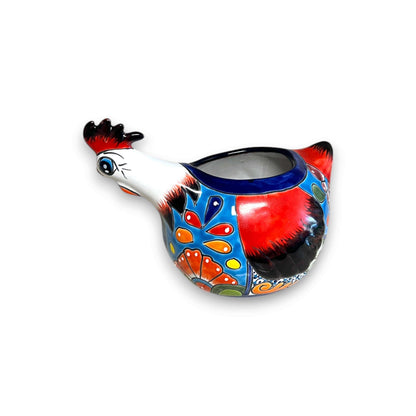Talavera Chicken Planter Handmade Mexican Ceramic Pot - - Talavera Planter