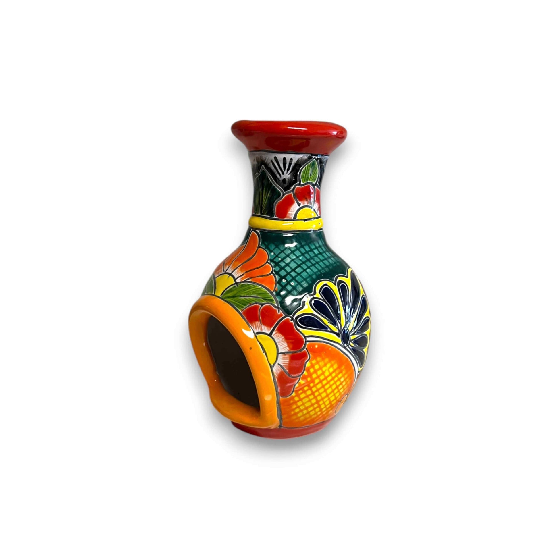 Handmade Talavera Chimney Vibrant Mexican Ceramic Decor - - Talavera Planter