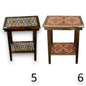 Talavera Tile End Table | Handmade Mexican Wood Accent Furniture- The Talavera Hub- {{Product type}}