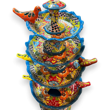 Grand Talavera Garden Fountain Handmade Mexican Art - - Talavera Fountain