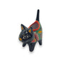 Colorful Talavera Cat Planter Mexican Ceramic Art - Blue - Talavera Planter