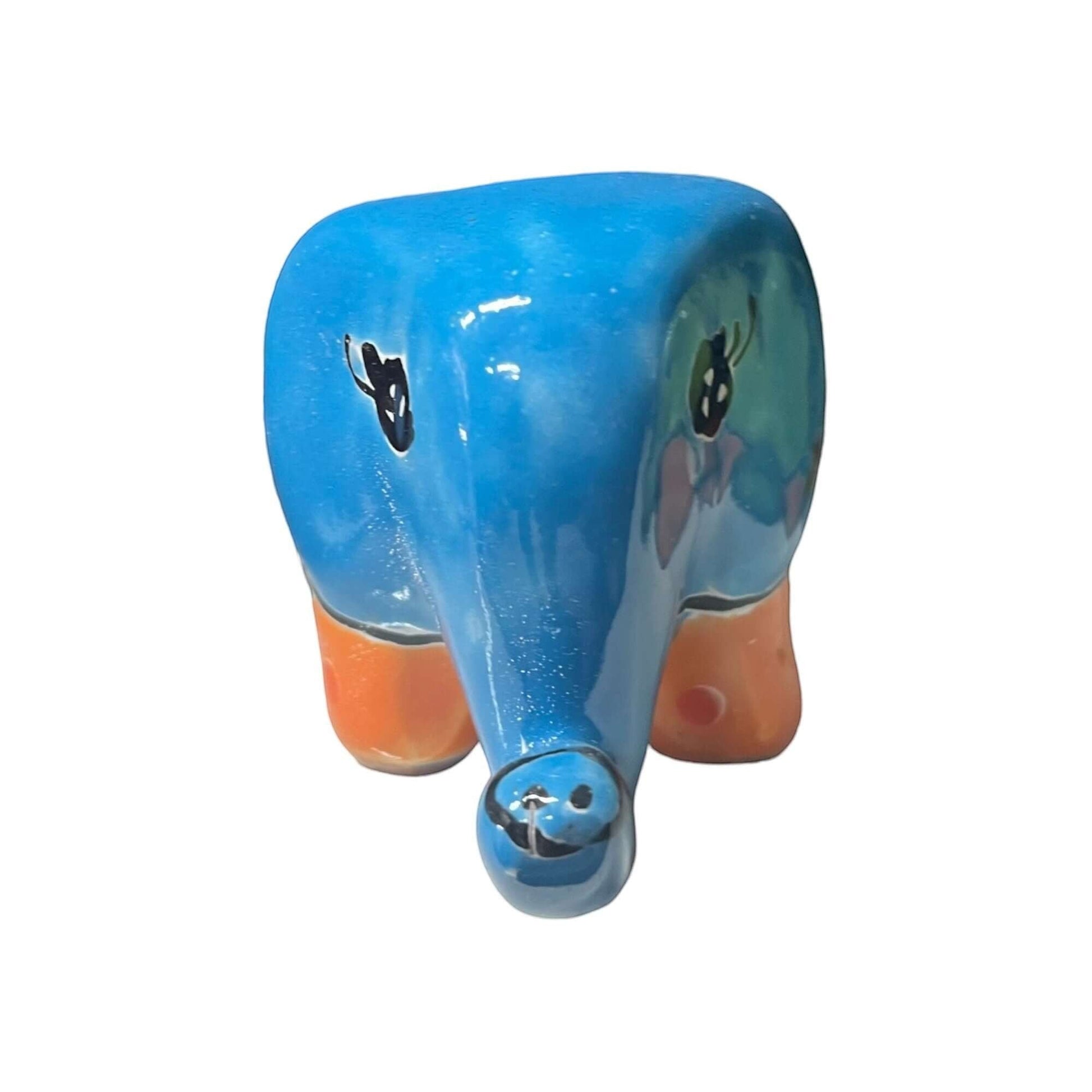 Talavera Elephant Planter Colorful Hand-Painted Ceramic Animal Pot - - Talavera Planter