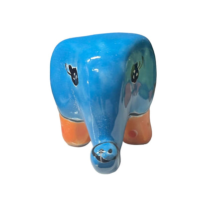 Talavera Elephant Planter Colorful Hand-Painted Ceramic Animal Pot - - Talavera Planter