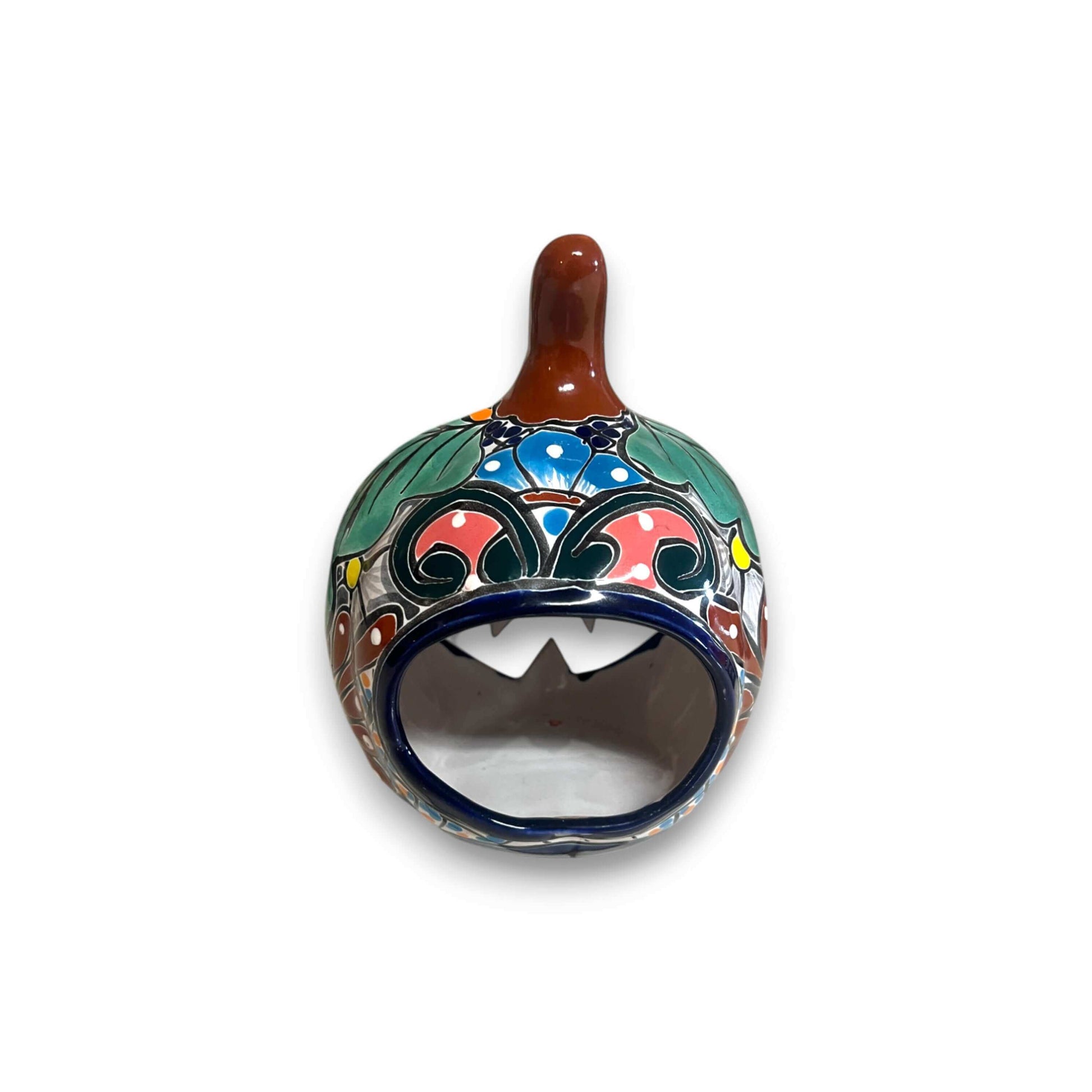 Talavera Jack-O'-Lantern Colorful Mexican Pumpkin Decor - - Talavera Statue