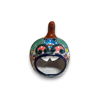 Talavera Jack-O'-Lantern Colorful Mexican Pumpkin Decor - - Talavera Statue