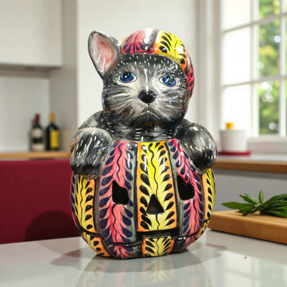 Talavera Pumpkin Animal Statue Whimsical Fall Decor - - Talavera Statue