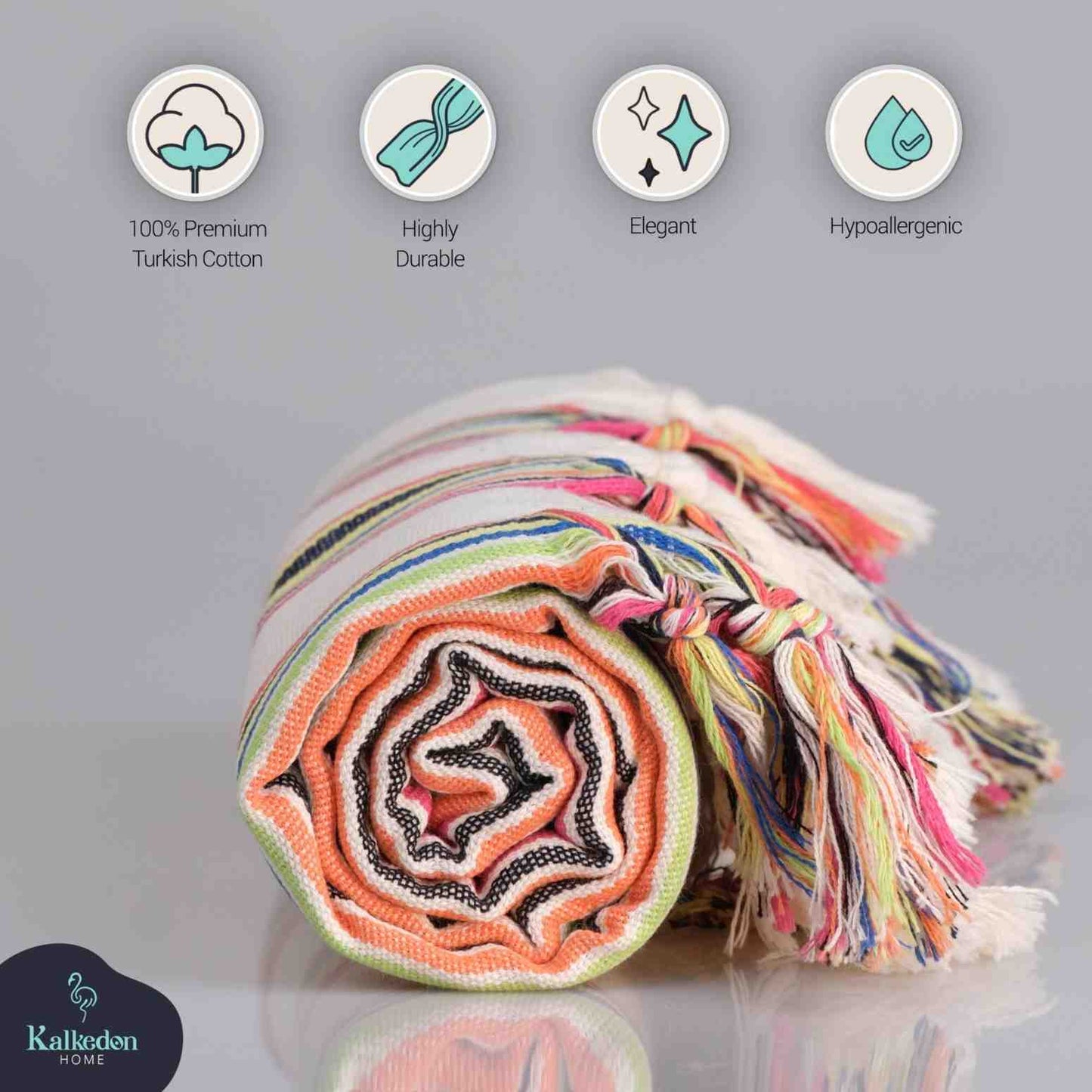 Rainbow Turkish Blanket - - Blanket