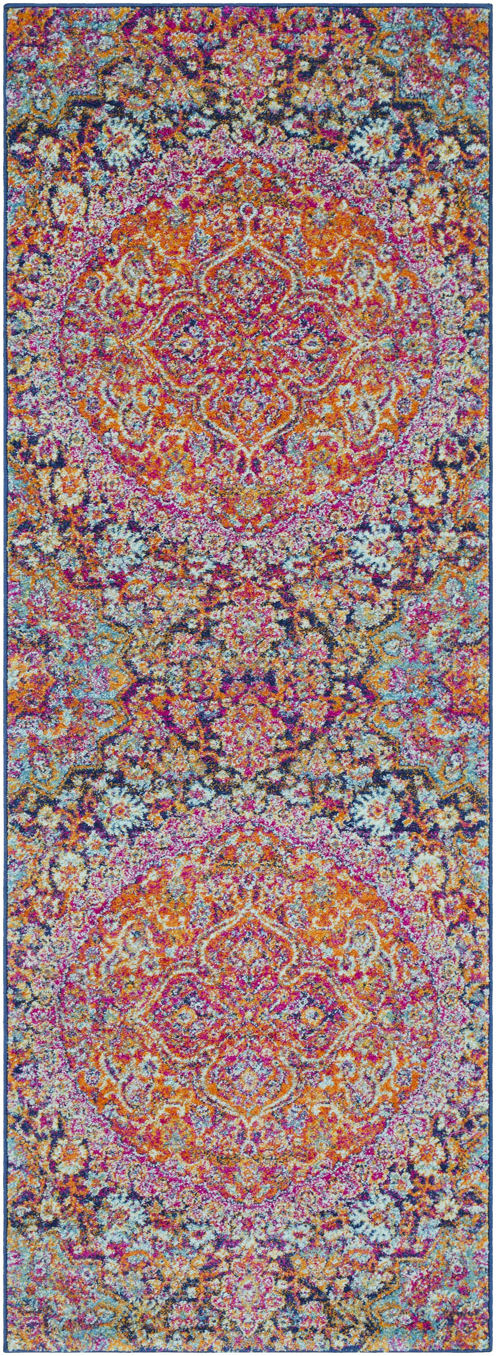Burnt Orange Ojus Area Rug - - Rugs