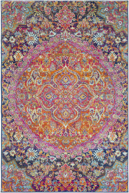 Burnt Orange Ojus Area Rug - - Rugs