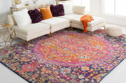 Burnt Orange Ojus Area Rug - - Rugs