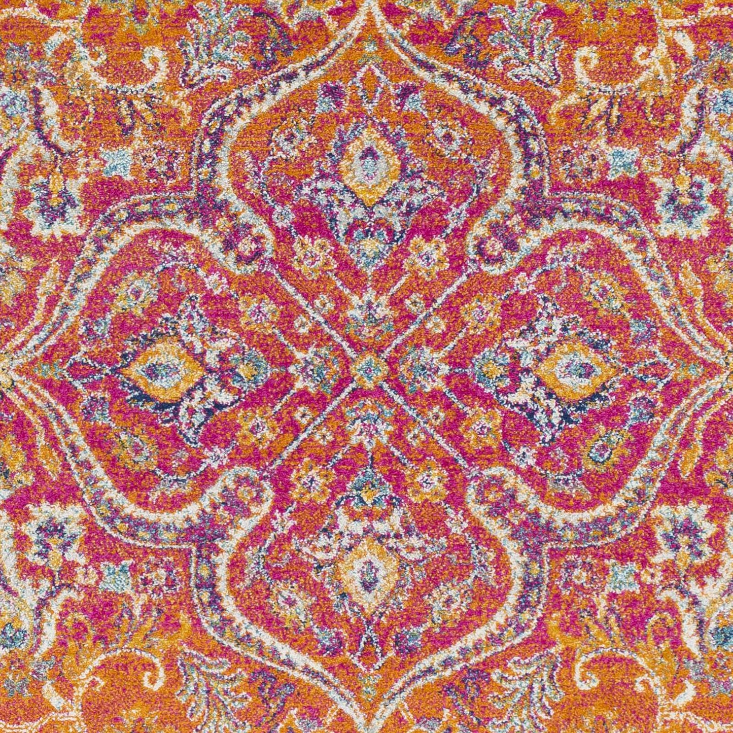 Burnt Orange Ojus Area Rug - - Rugs