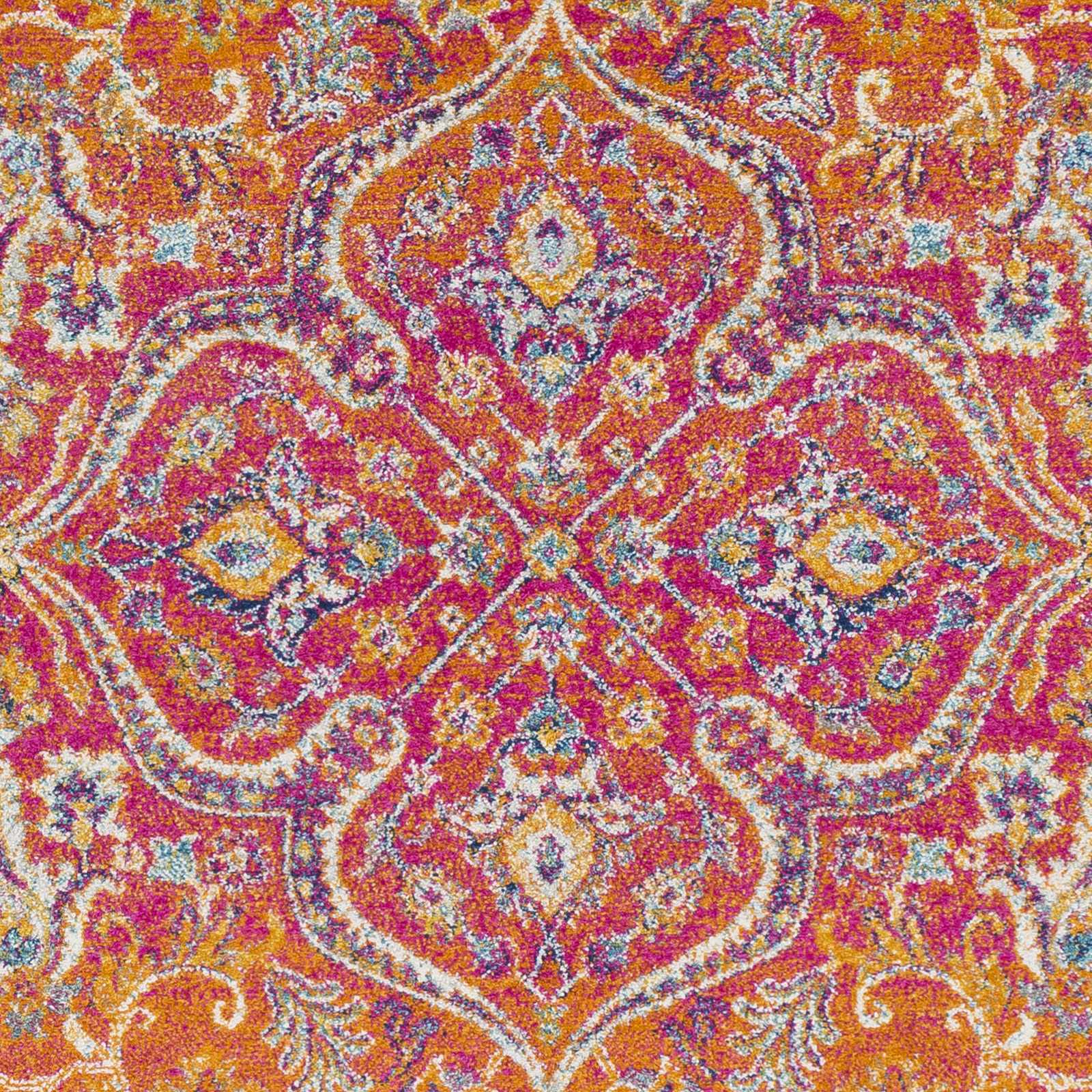 Burnt Orange Ojus Area Rug - - Rugs