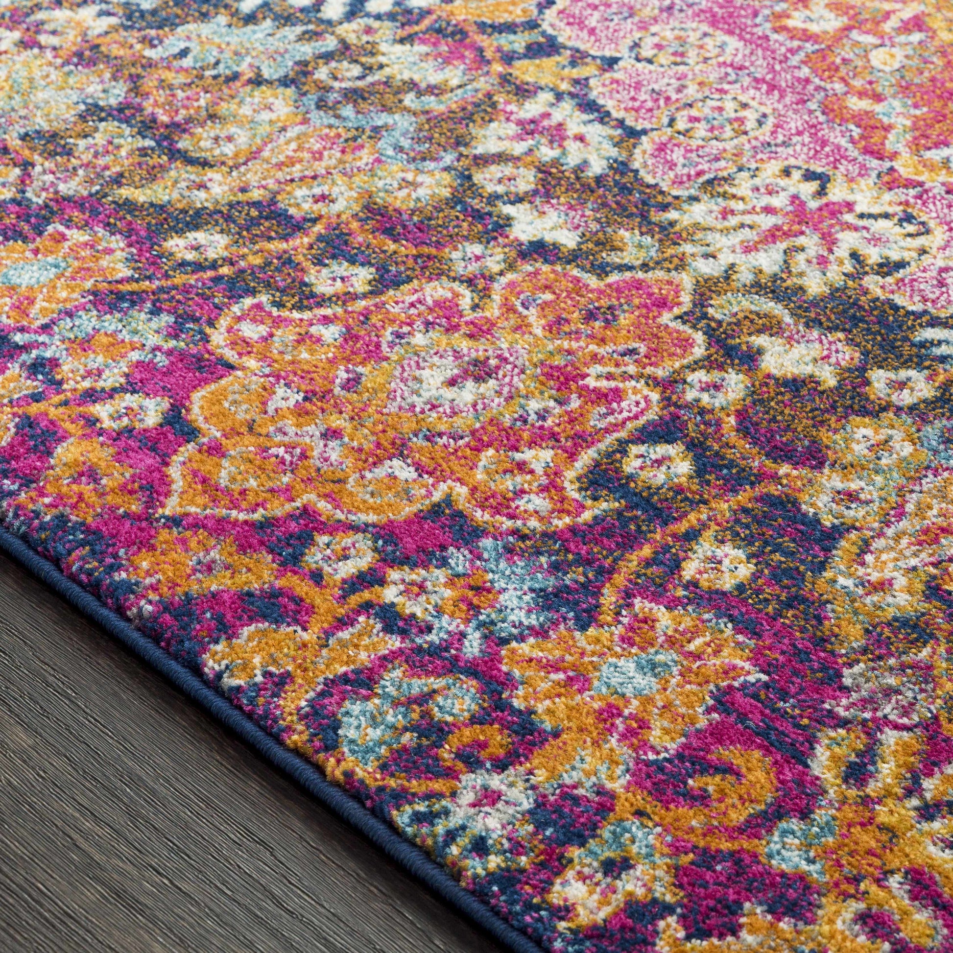 Burnt Orange Ojus Area Rug - - Rugs