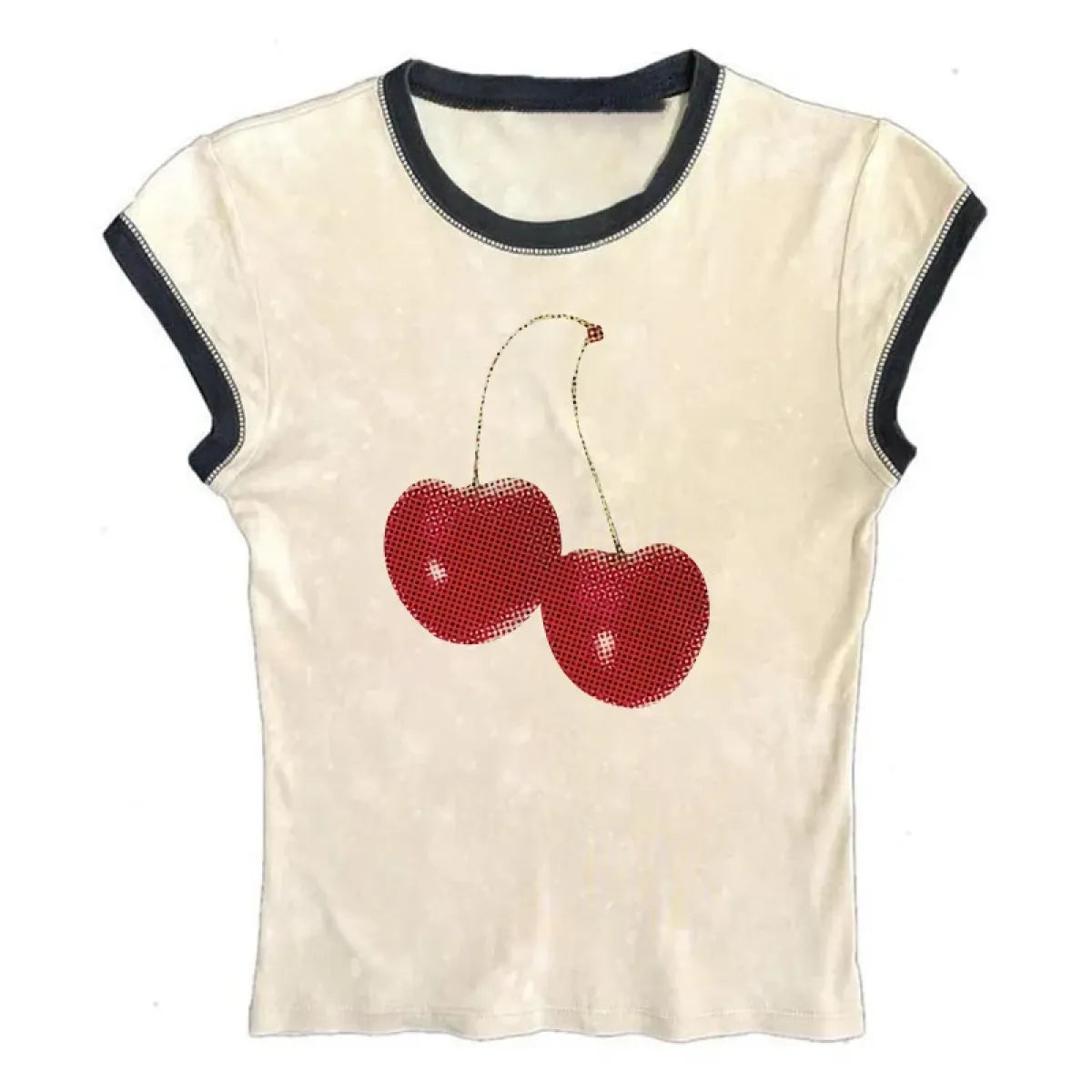 Harajuku Cherry Graphic Print T-Shirt - -