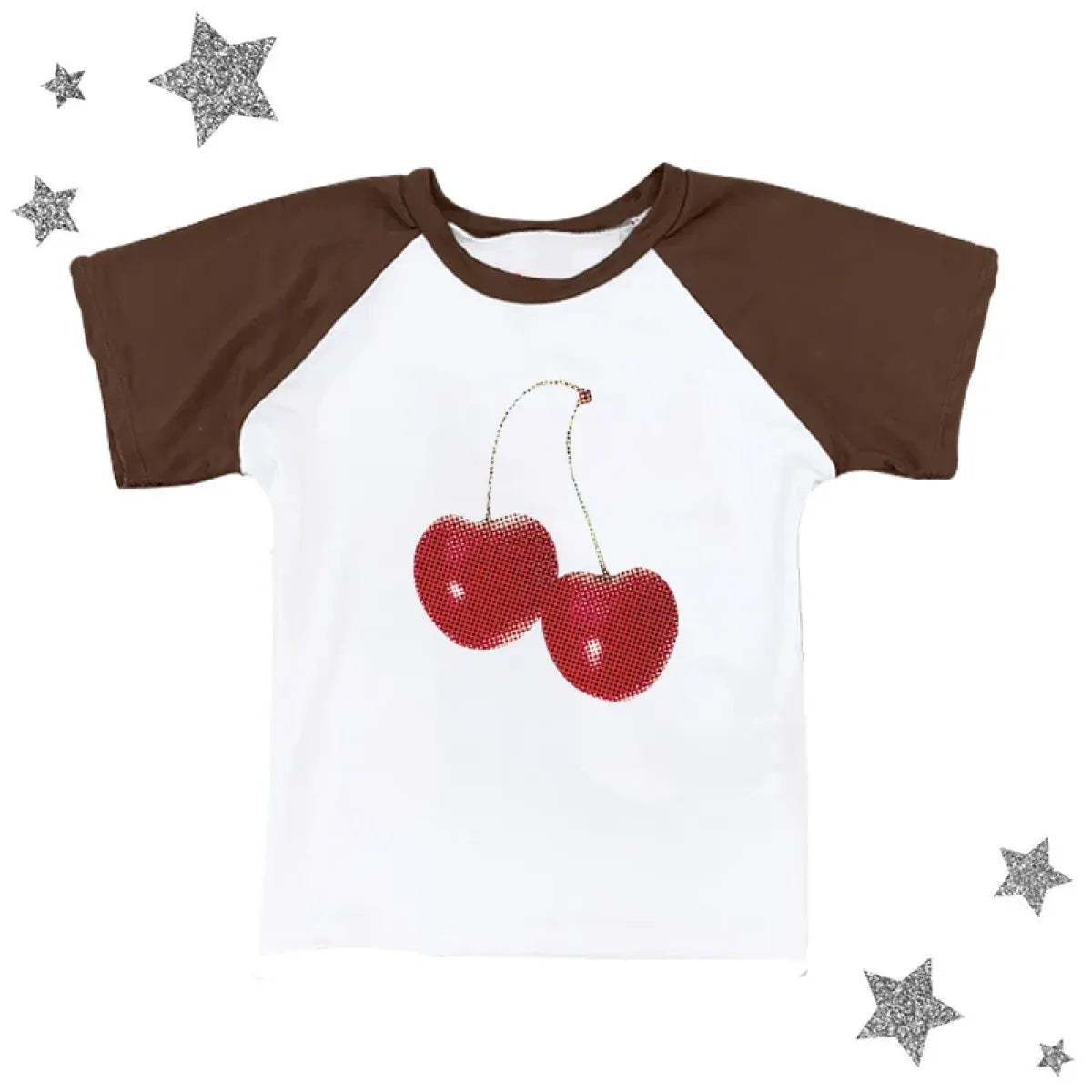 Harajuku Cherry Graphic Print T-Shirt - -