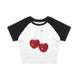 Harajuku Cherry Graphic Print T-Shirt - Pink -