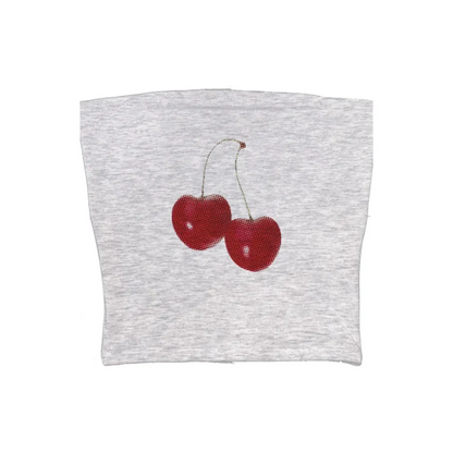 Harajuku Cherry Graphic Print T-Shirt - -