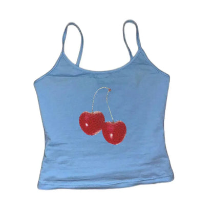 Harajuku Cherry Graphic Print T-Shirt - -