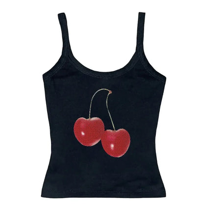 Harajuku Cherry Graphic Print T-Shirt - -