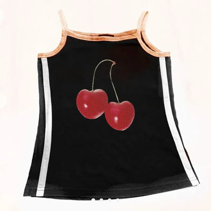 Harajuku Cherry Graphic Print T-Shirt - -