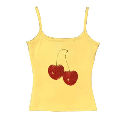 Harajuku Cherry Graphic Print T-Shirt - -