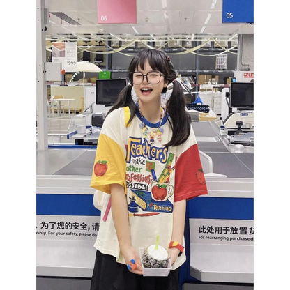 Harajuku Korean Style T-Shirt - - Women T-shirts