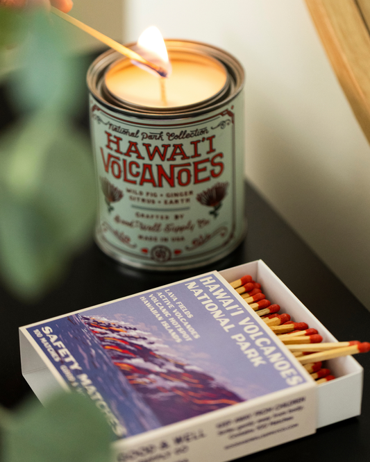 Hawaii Volcanoes Vintage National Park Cabin Matches - - matches
