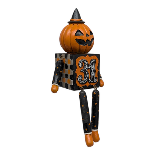Halloween Dangle leg Shelf Sitter - Jack-o-Lantern - Holidays >> Halloween