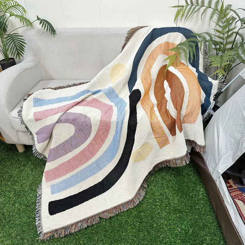 Bohemian Sofa Blanket - Premium Cotton Throw (In Stock) Kia Day Design