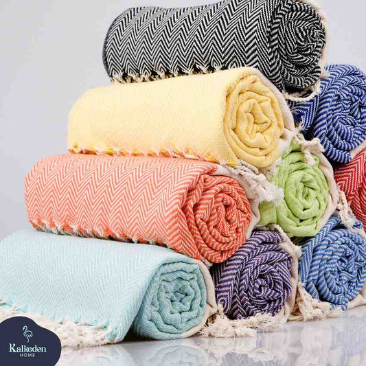 Herringbone Turkish Towel - - Towels