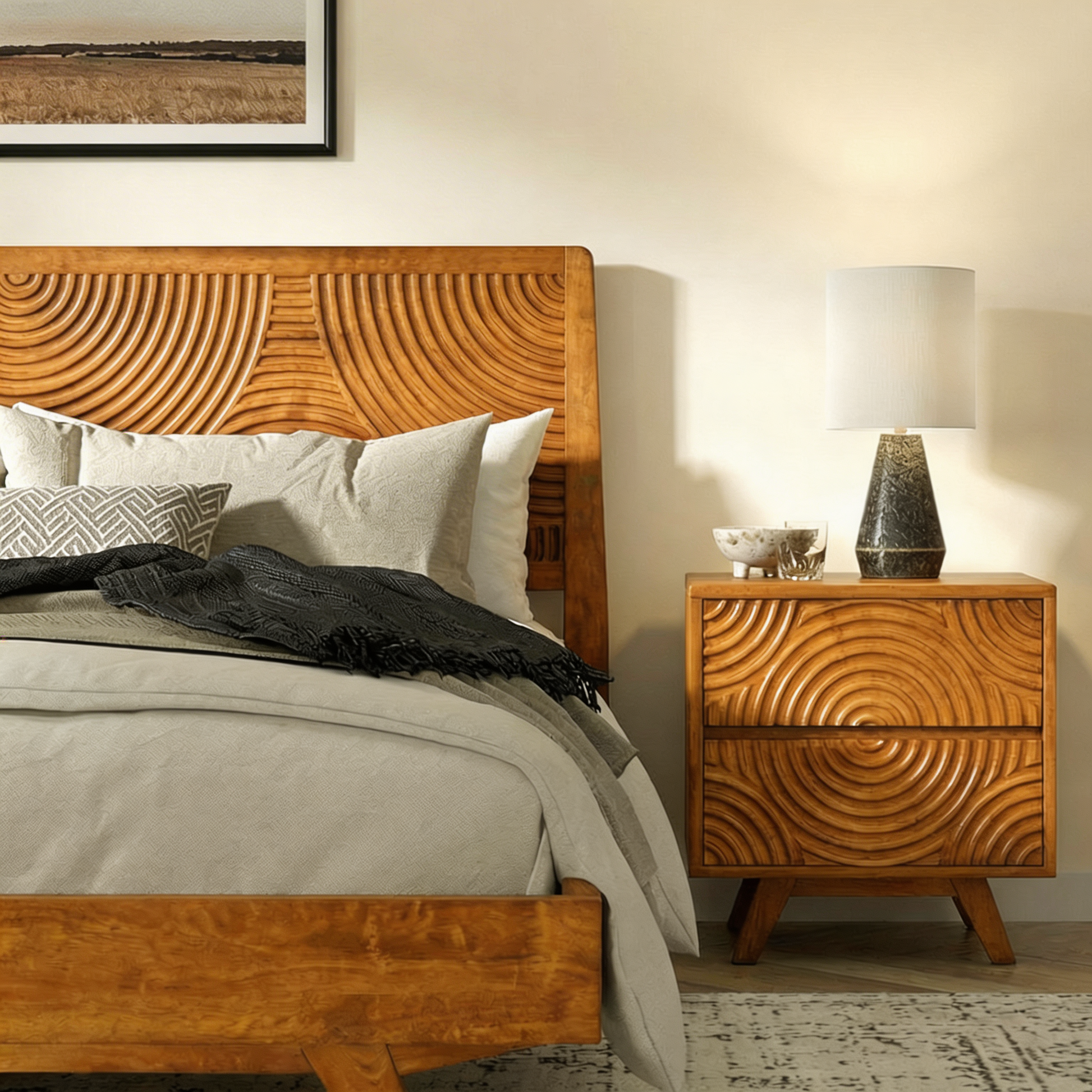 Harmony Solid Wood Bed Frame - - Bed Frame
