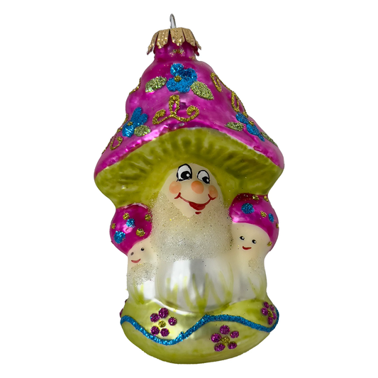 Enchanted Mushroom Pink Figurine - Default Title - Christmas >> Ornaments >> Glass