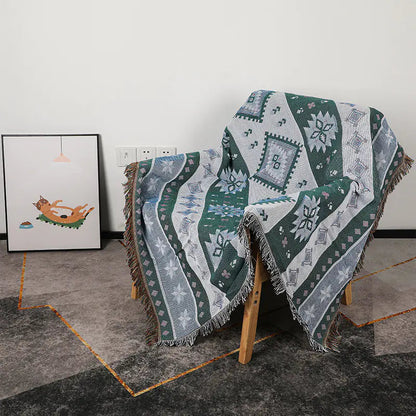 Bohemian Sofa Blanket - Premium Cotton Throw (In Stock) Kia Day Design