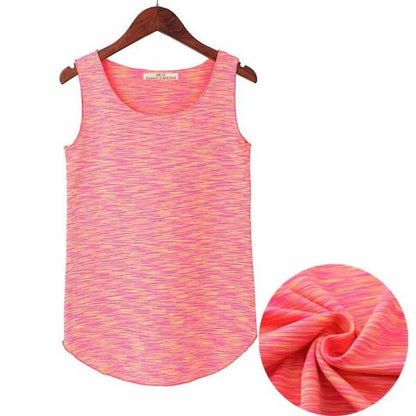 Hot Summer Fitness Tanks - One Size Pink -