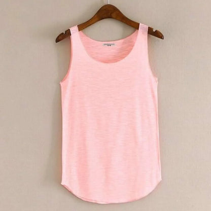 Hot Summer Fitness Tanks - One Size Light Pink -