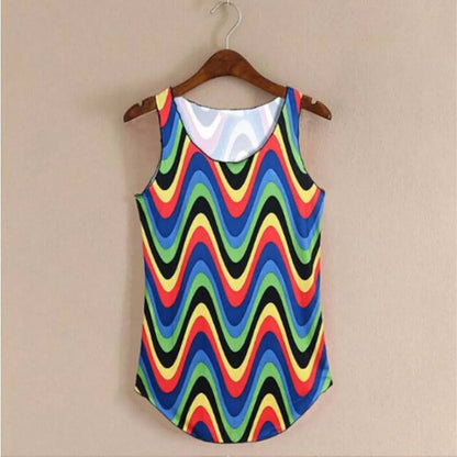 Hot Summer Fitness Tanks - One Size Multicolored -