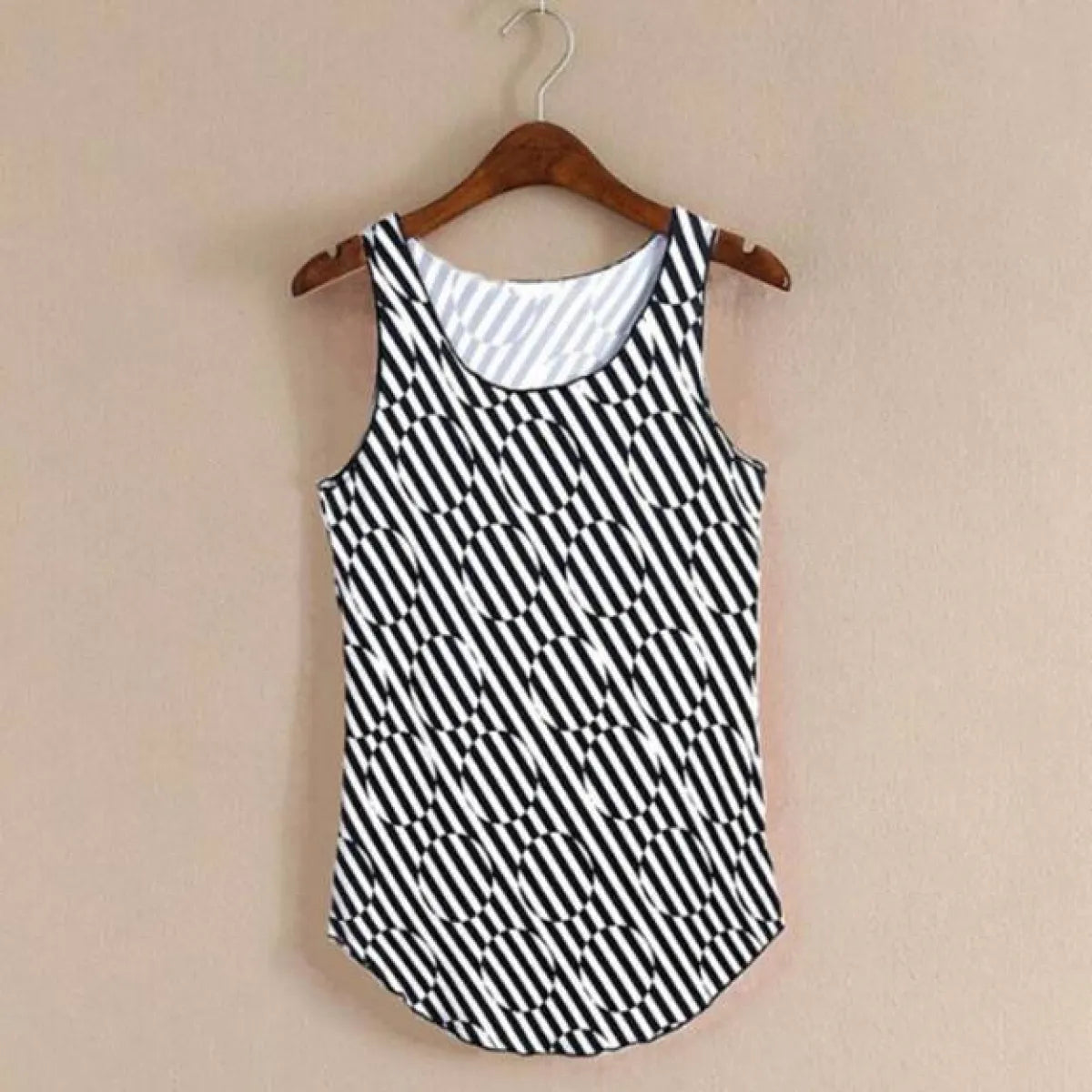 Hot Summer Fitness Tanks - One Size Striped -