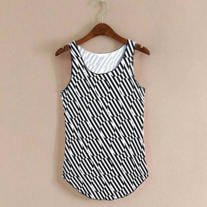 Hot Summer Fitness Tanks - One Size Striped -