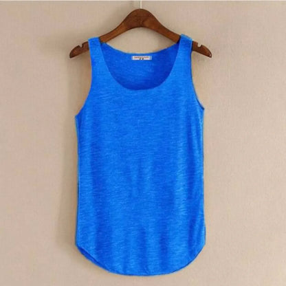 Hot Summer Fitness Tanks - One Size Navy Blue -