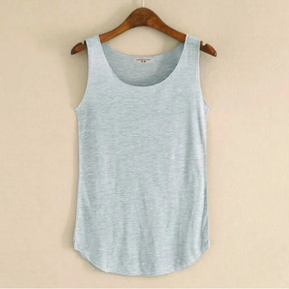 Hot Summer Fitness Tanks - One Size Light Grey -
