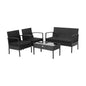 4 Pieces Patio Rattan Furniture Set with Cushion- DirectDeals- {{Product type}}